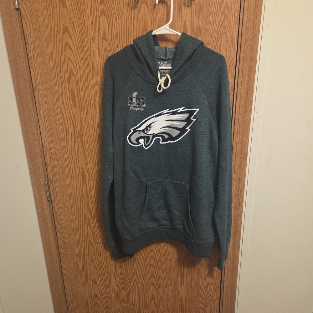 Majestic Threads Philadelphia Eagles Saquon Barkley Hooded Sweatshirt Large NWT